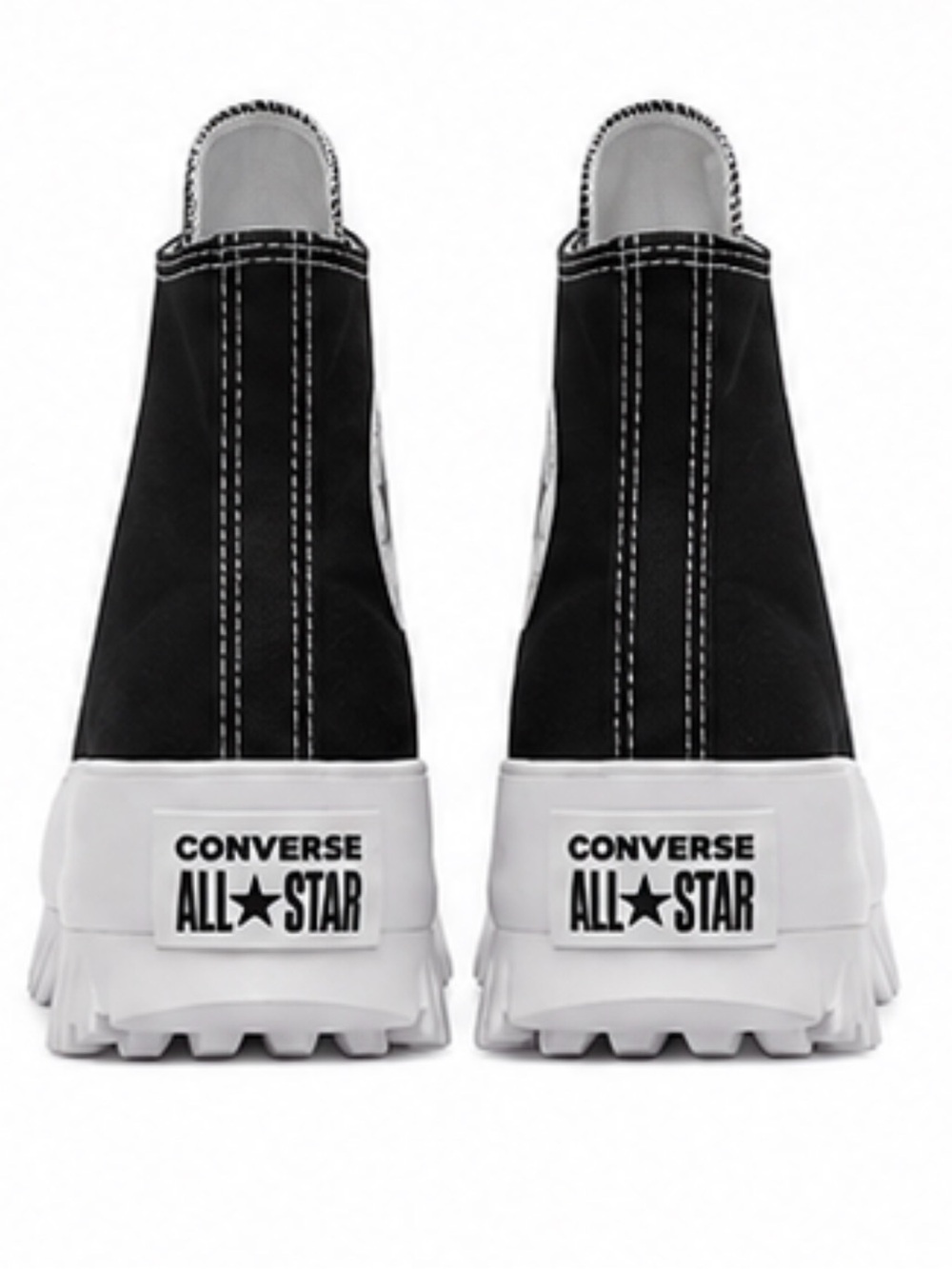 Converse Women (UNISEX) Black & White Platform High Top Sneaker - Picture 5 of 8